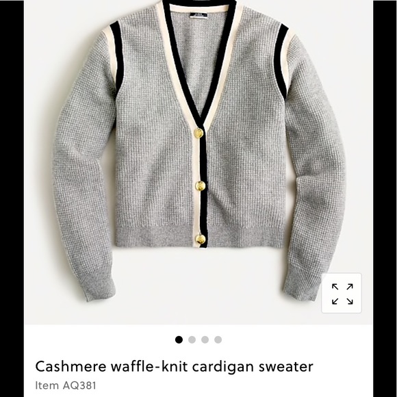 J. Crew Sweaters - J crew Cashmere waffle-knit cardigan sweater
